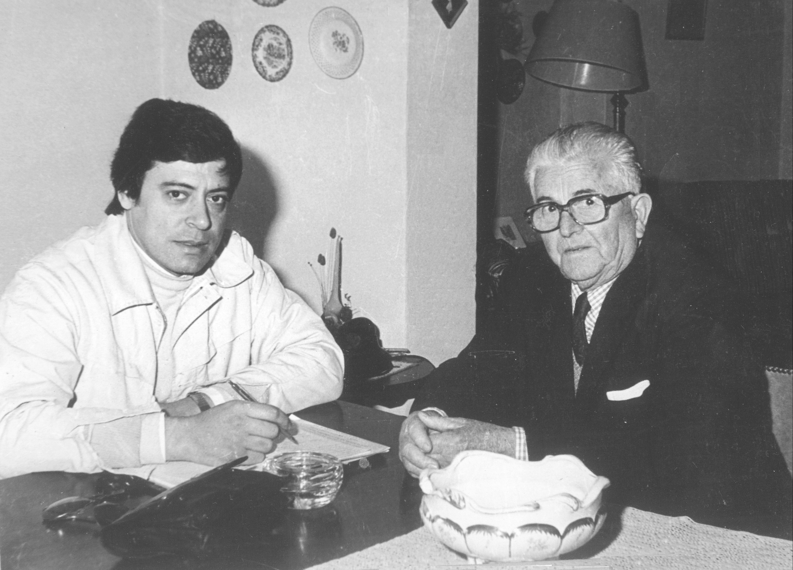 03 Amancio con Rubén Evangelista el dia que fue entrevistado. 1 de Octubre 1982