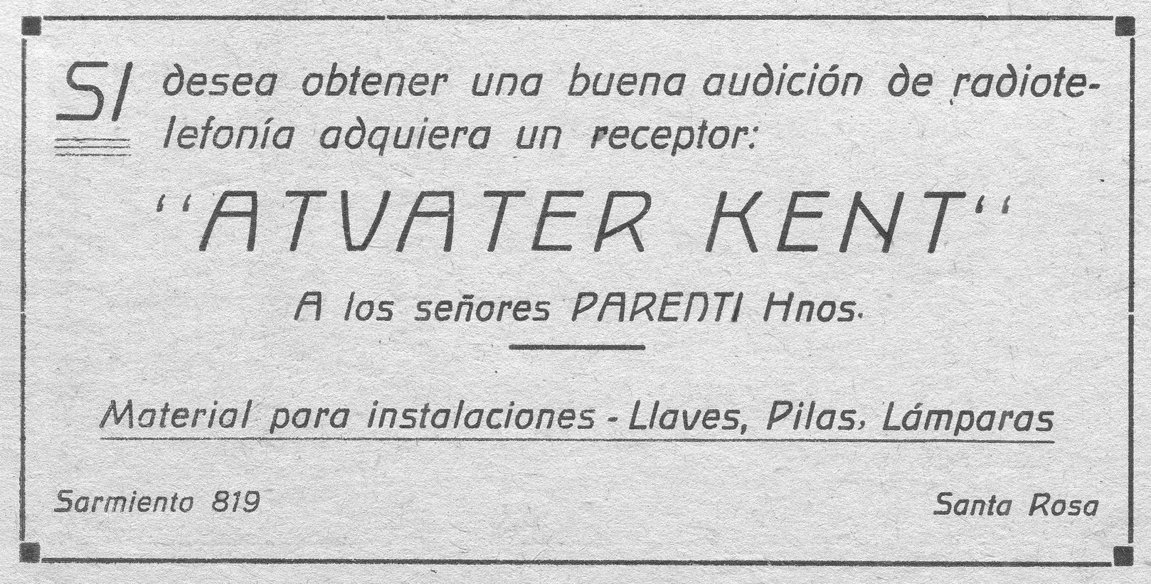 10. Aviso de PARENTI en Revista ALBORES